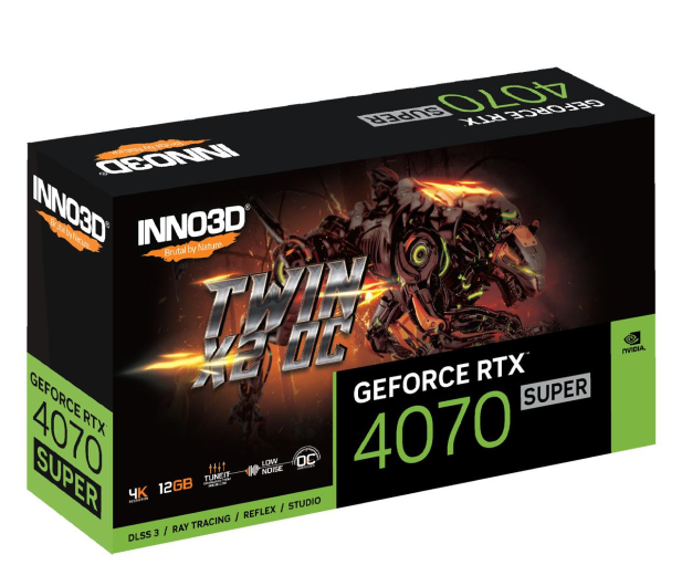 INNO3D GeForce RTX 4070 Super Twin X2 OC 12GB GDDR6X - 1210197 - zdjęcie 2